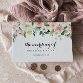 シンプルフローラ緑葉書道結婚の ゲストブック