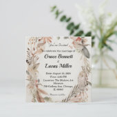 シンプルフローラ色彩の鮮やか軟結婚式招待状 招待状 (スタンド正面)