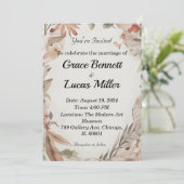 シンプルフローラ色彩の鮮やか軟結婚式招待状 招待状 (スタンド正面)