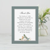 シンプルフローラ葬サンキューカード 招待状 (スタンド正面)