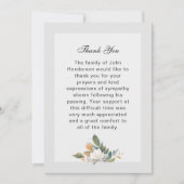 シンプルフローラ葬儀サンキューカード 招待状 (正面)