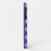 シンプルフローラ青無地の模様レトロ小花 Case-Mate iPhoneケース (裏面/左)