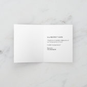 シンプルフローラ、ヴィンテージスタイル「ありがとう」 カード (内部)