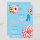 シンプルフローラ 招待状 (正面/裏面)