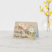 シンプルフローラ「最も深い悔やみや弔慰で…」カード カード (黄色い花)