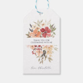 シンプルフローラ |誕生日ありがとう ギフトタグ (正面)