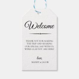 シンプルフローリ結婚ッシュ歓迎バッグ ギフトタグ