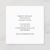 シンプルブエレガントラックゴールデン美容師 スクエア名刺 (裏面)