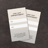 シンプルブエレガントラックスシルバー美しいアポイントメント 予約カード