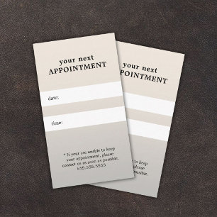 シンプルブエレガントラックスシルバー美しいアポイントメント 予約カード