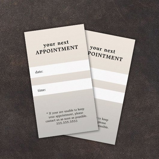 シンプルブエレガントラックスシルバー美しいアポイントメント 予約カード