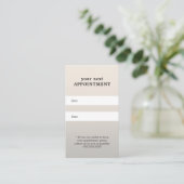 シンプルブエレガントラックスシルバー美しいアポイントメント 予約カード (スタンド正面)