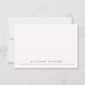 シンプルブエレガントラック名前をカスタムする ノートカード (正面)