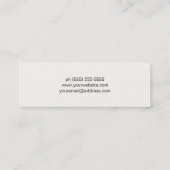 シンプルブエレガントルレザールックプロフェッショナル スキニー名刺 (裏面)