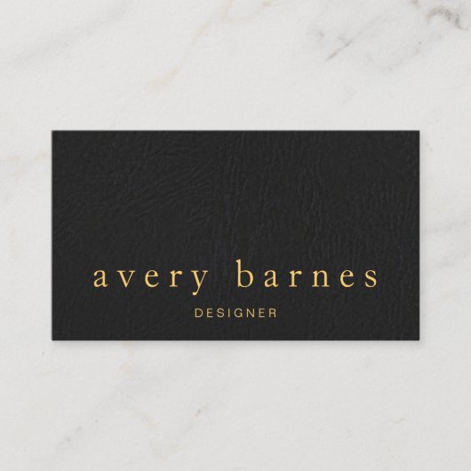 シンプルブエレガントルレザールックプロフェッショナル 名刺 (正面)