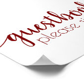 シンプルブック | キャンディレッドスクリプト任意のイベント記号 ポスター (角)