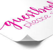 シンプルブック |ホットピンク任意のイベント記号 ポスター (角)