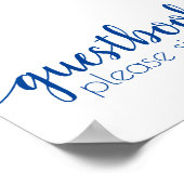 シンプルブック |青フランスのい任意のイベント ポスター (角)