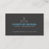 シンプルブティック用ハンガーのロゴ、クローゼット整理整頓 名刺 (正面)