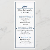 シンプルブパーソナライズされた結婚ル メニュー (正面)