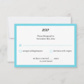 シンプルブパーソナライズされた結婚ル 出欠カード (正面)