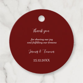 シンプルブパーソナライズされた結婚ン フェイバータグ