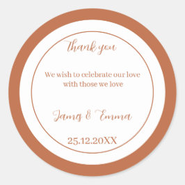 シンプルブパーソナライズされた結婚ン ラウンドシール