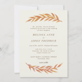 シンプルブフォーマルランチ結婚ワーディング 招待状 (正面)