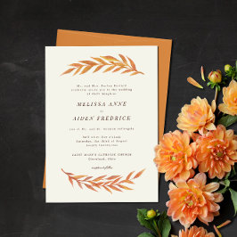 シンプルブフォーマルランチ結婚ワーディング 招待状