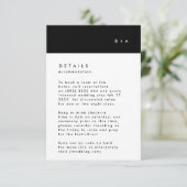 シンプルブモダンラックストライプモノグラム宿泊施設 出欠カード (スタンド正面)