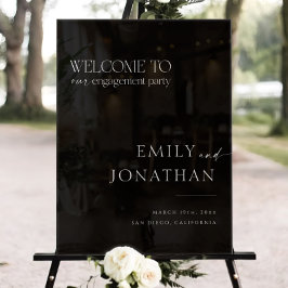 シンプルブモダンラック婚約パーティ歓迎 アクリルサイン