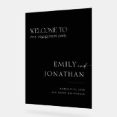 シンプルブモダンラック婚約パーティ歓迎 アクリルサイン (傾斜)