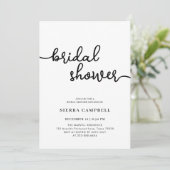 シンプルブモダンラック&ホワイトブライダルシャワー 招待状 (スタンド正面)