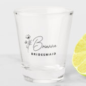 シンプルブモダンリパーソナライズされたデズメイドフローラ ショットグラス