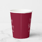 シンプルブモダンルグンディタイポグラフィ誕生日 紙コップ (右)