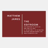 シンプルブモダンルミニマルグンディ 長方形シール (正面)