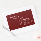 シンプルブモダンルミニマルグンディ 長方形シール (封筒)