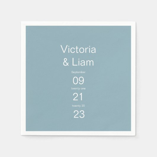 シンプルブモダンルータイポグラフィ スタンダードカクテルナプキン (正面)