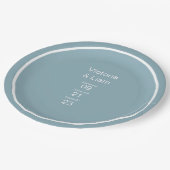 シンプルブモダンルータイポグラフィ ペーパープレート (アングル)