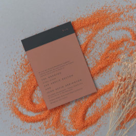 シンプルブモダンロストライプクモノグラム結婚ズ 招待状