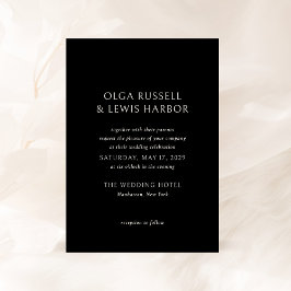 シンプルブモダン結婚ル 招待状