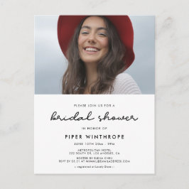 シンプルブライダルシャワーの招待 ポストカード