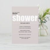 シンプルブライダルシャワーダスティピンク 招待状 (スタンド正面)