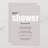 シンプルブライダルシャワーダスティピンク 招待状 (正面/裏面)