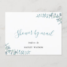 シンプルブライダルシャワーダスティブルーウォーター