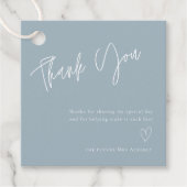 シンプルブライダルシャワーダスティブルー フェイバータグ (正面)