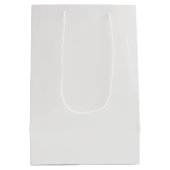 シンプルブライダルシャワーパーソナライズされたありがとう ミディアムペーパーバッグ (裏面)