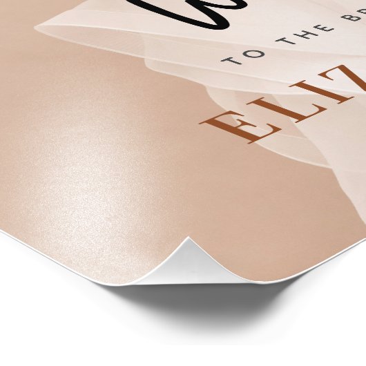 シンプルブライダルシャワーミニマルフォトウェルカムサイン フォトプリント (角)