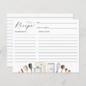 シンプルブライダルシャワーレシピカード (正面/裏面)