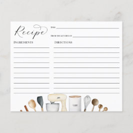 シンプルブライダルシャワーレシピカード